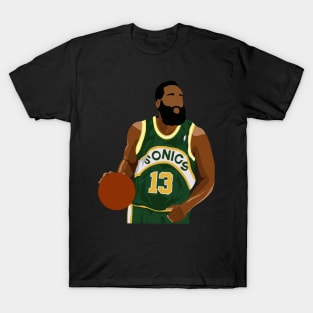 James Harden in Seattle SuperSonics Jersey T-Shirt